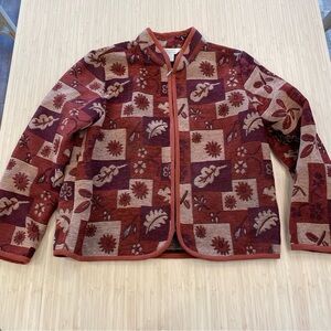 Christopher & banks autumn leaves jacket coat large